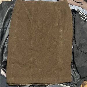 Talbots Size 6 Elegant Brown Wool Pencil Skirt